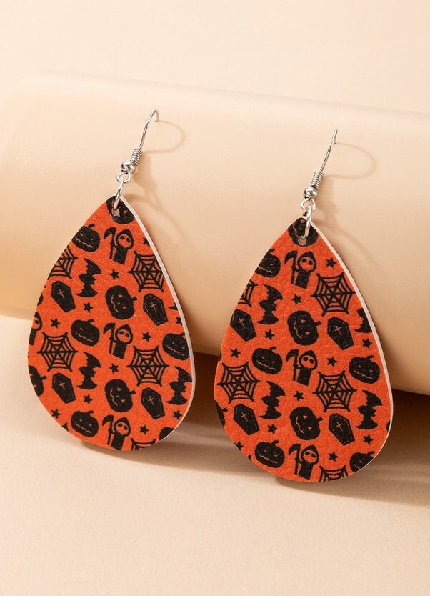 Halloween Water Drop Earrings - Cute Tear Drop Jewelry - Womens and Teens Earrings - Halloween Party - Costume Party